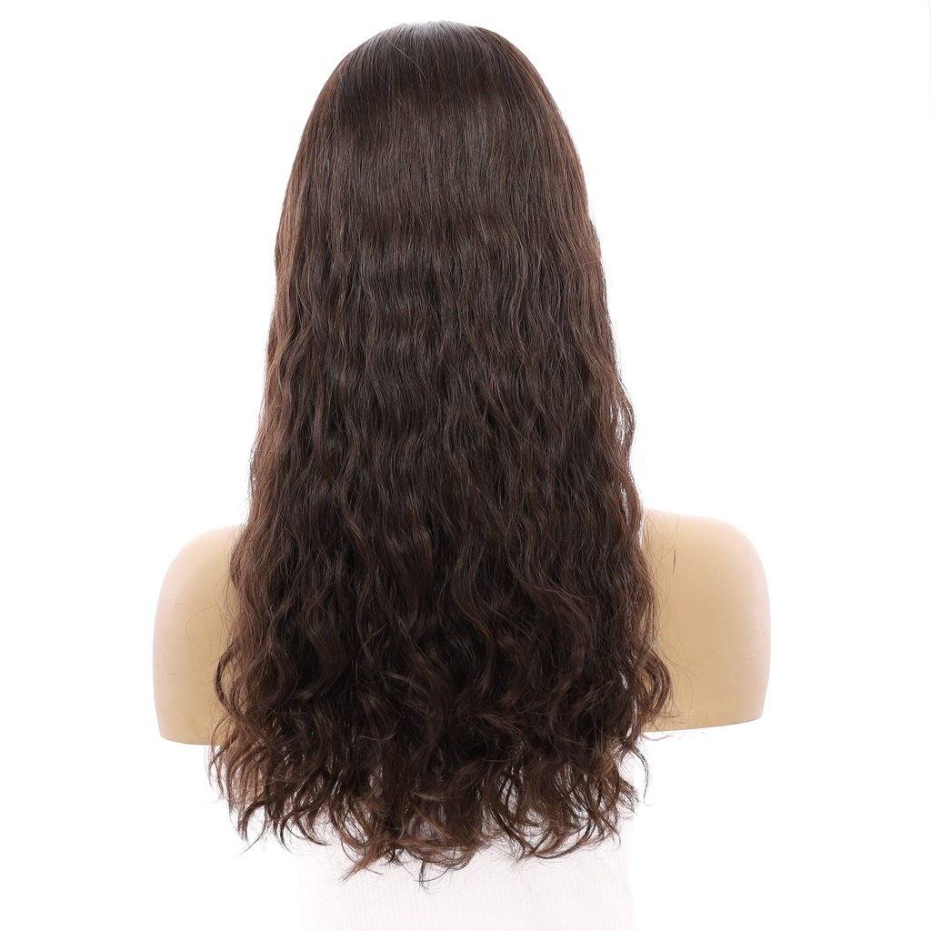 22" Princess Silk Top Wig Dark Brown Wavy