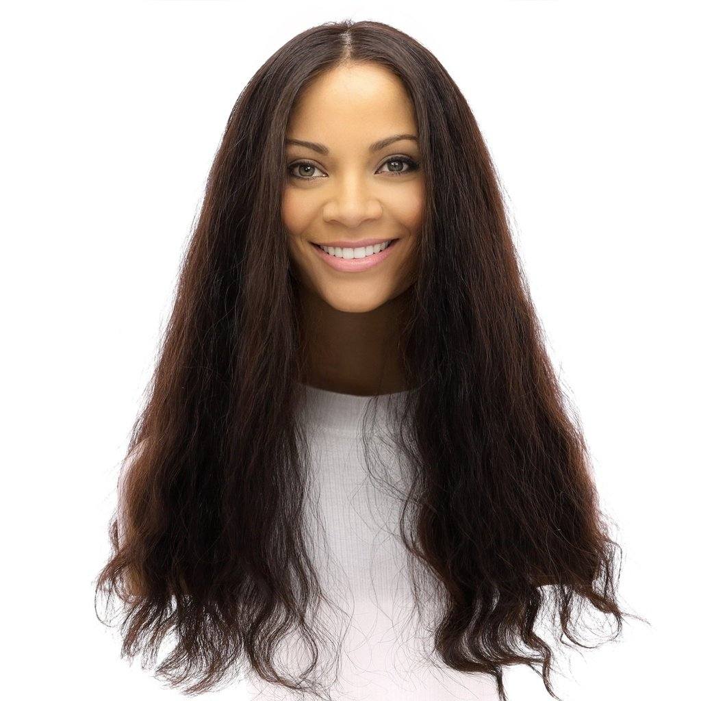22" Princess Silk Top Wig Natural Black Wavy