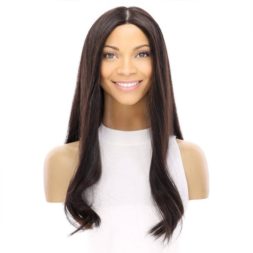22" Princess Silk Top Wig Soft Black