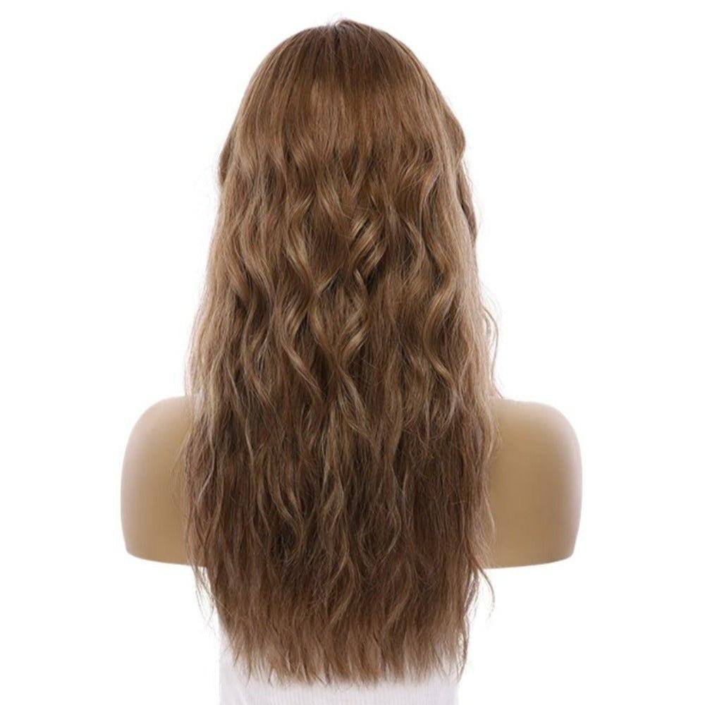 22" Ponytail Silk Part Wig Light Brown Babylight Wavy
