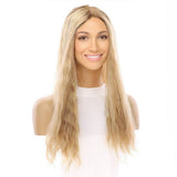 22" Princess Silk Top Wig Ash Blonde Wavy
