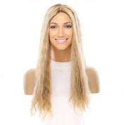 22" Princess Silk Top Wig Ash Blonde Wavy
