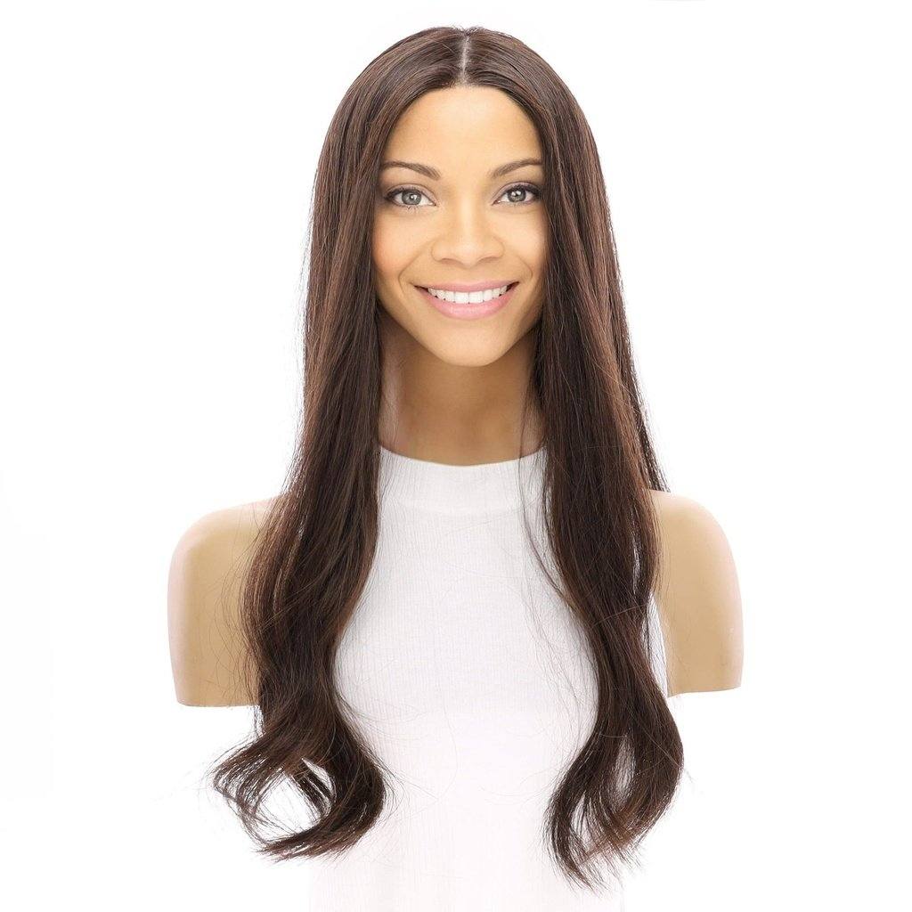 22" Princess Silk Top Wig Dark Brown