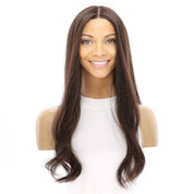 22" Princess Silk Top Wig Dark Brown