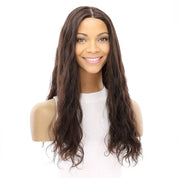 22" Princess Silk Top Wig Dark Brown Wavy