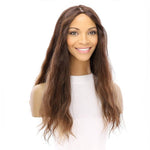 22" Princess Silk Top Wig Medium Brown Balayage Wavy