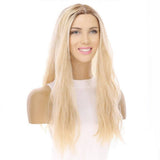 22" Princess Silk Top Wig Beige Blonde Wavy