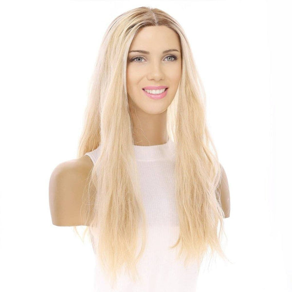 22" Princess Silk Top Wig Beige Blonde Wavy
