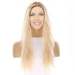 22" Princess Silk Top Wig Platinum Blonde Wavy