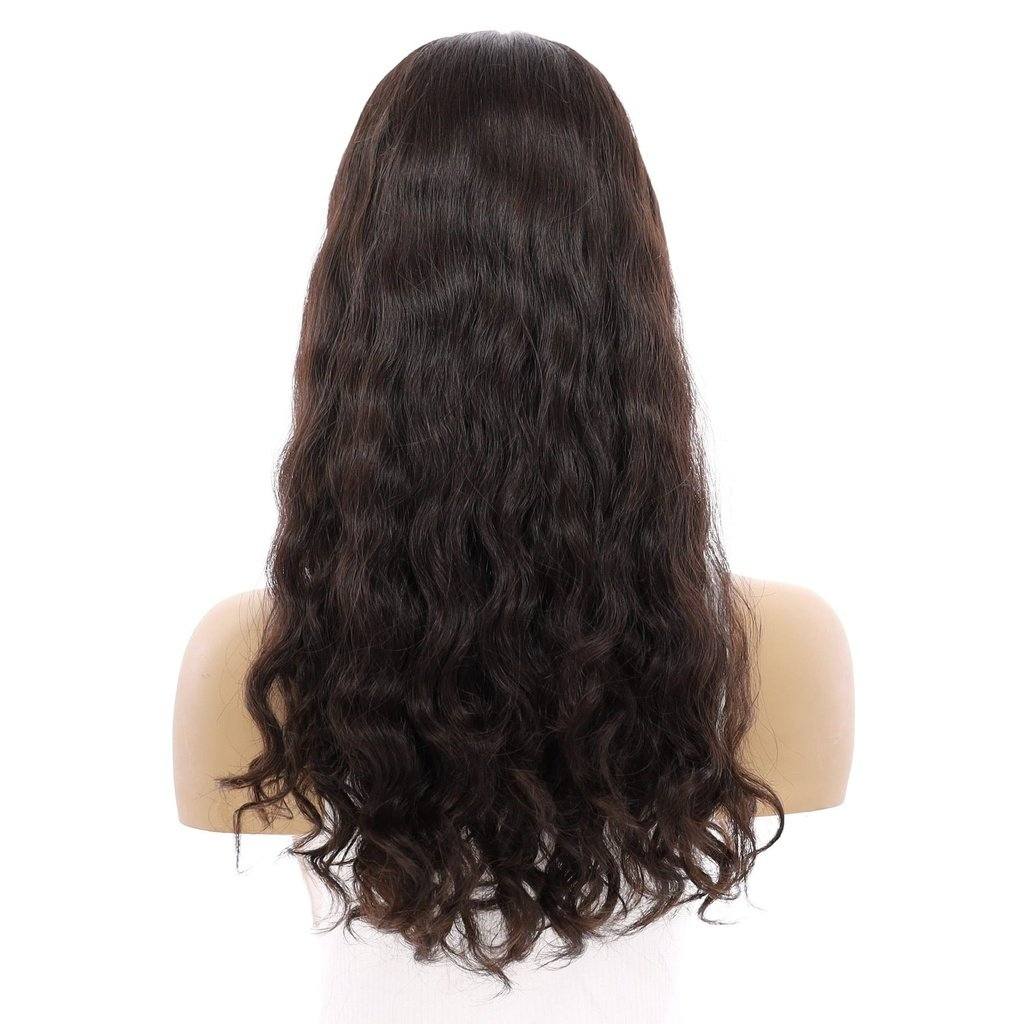 22" Princess Silk Top Wig Soft Black Wavy