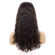 22" Princess Silk Top Wig Soft Black Wavy