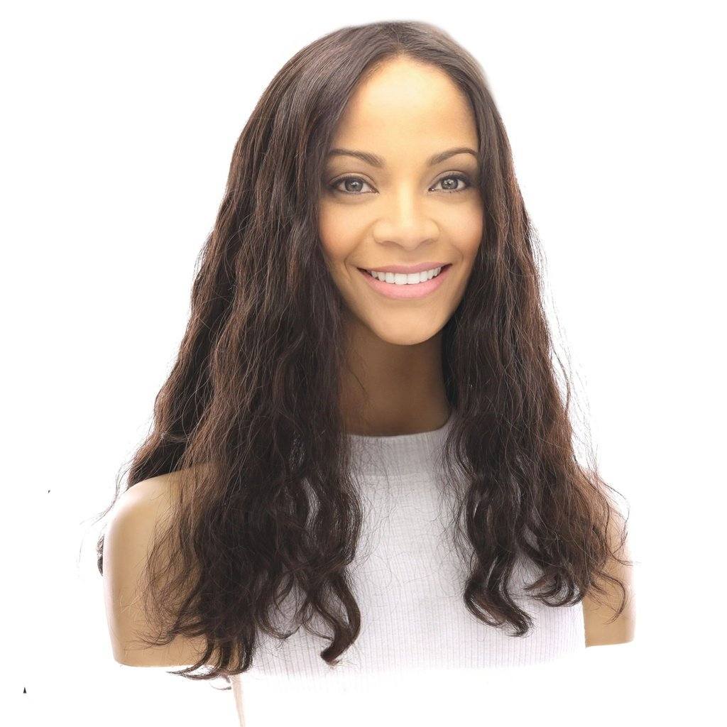22" Reese Silk Top Wig Dark Brown Wavy