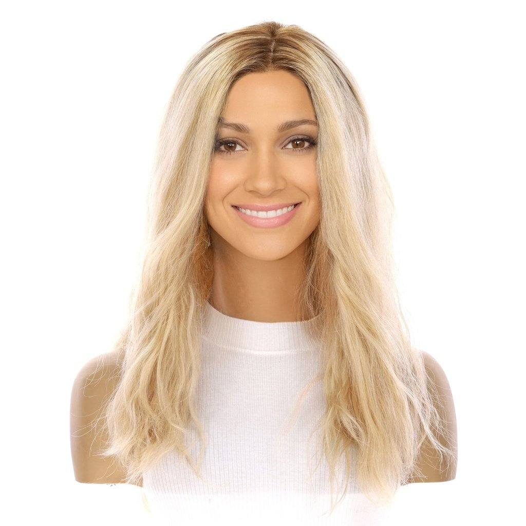 22" Reese Silk Top Wig Platinum Blonde Wavy