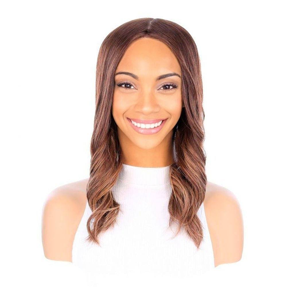 18" Princess Silk Top Wig Medium Brown Balayage