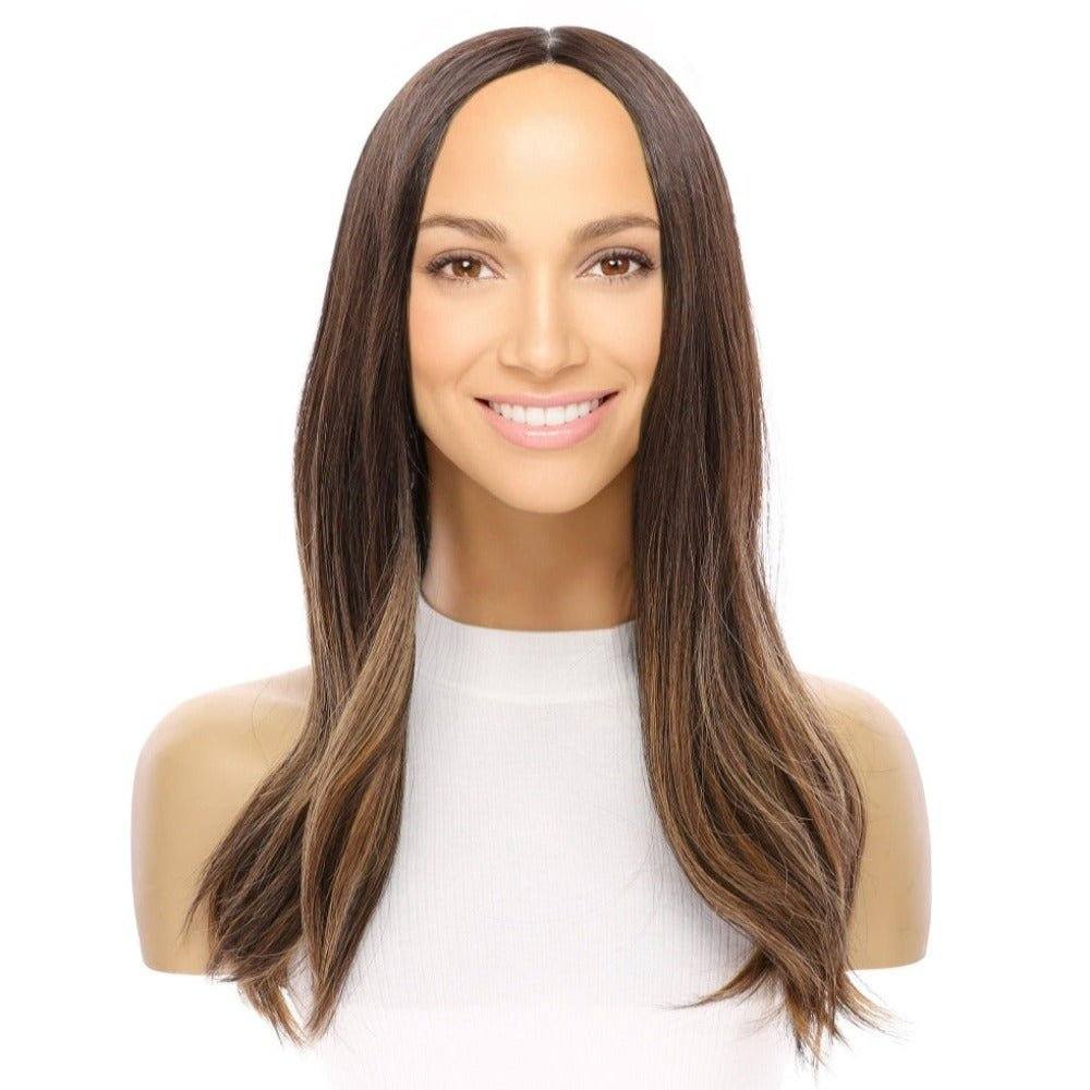 22" Reese Silk Top Wig Dark Brown Balayage