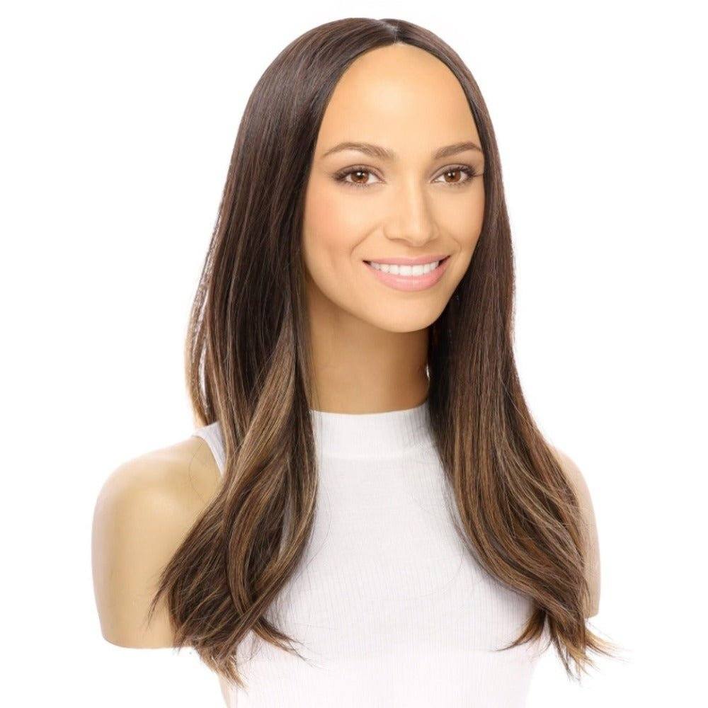 22" Reese Silk Top Wig Dark Brown Balayage