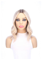 16" Divine Lace Top Topper Platinum Blonde w/ Reverse Balayage