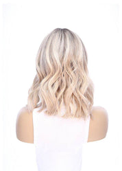 16" Divine Lace Top Topper Platinum Blonde w/ Reverse Balayage