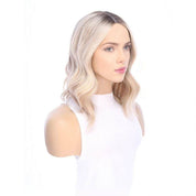 16" Divine Lace Top Topper Platinum Blonde w/ Reverse Balayage