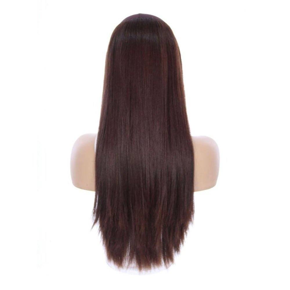 24" HatFall Wig Dark Brown
