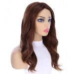 22" Ponytail Silk Part Wig Auburn w/ Partial Rooting