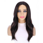 22" Ponytail Silk Part Wig Soft Black