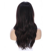 22" Ponytail Silk Part Wig Soft Black