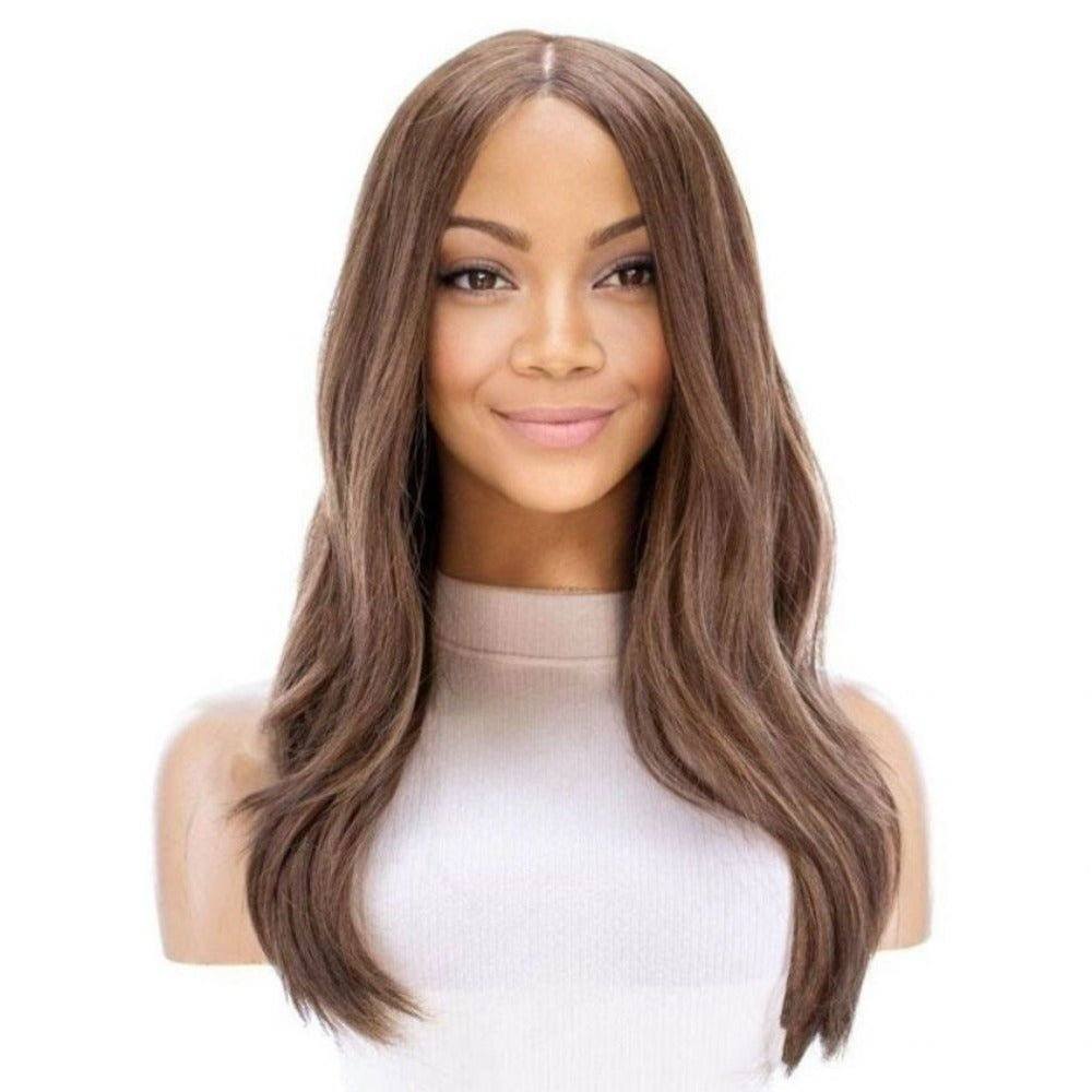 22" Ponytail Silk Part Wig Medium Brown Babylight