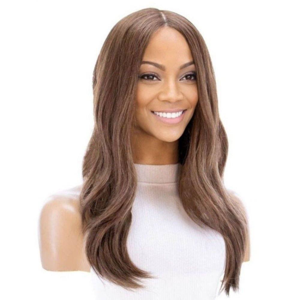 22" Ponytail Silk Part Wig Medium Brown Babylight