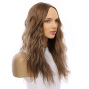 22" Ponytail Silk Part Wig Light Brown Babylight Wavy