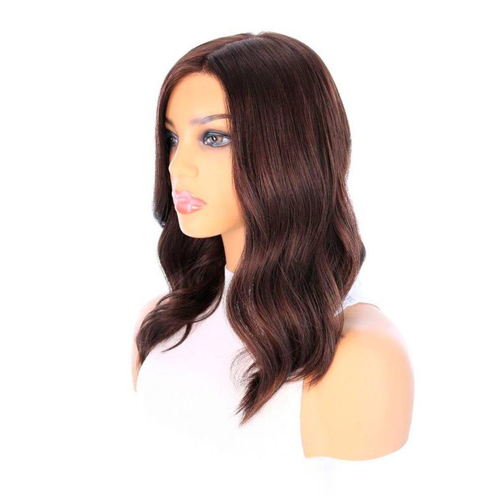 18" Princess Silk Top Wig Dark Brown