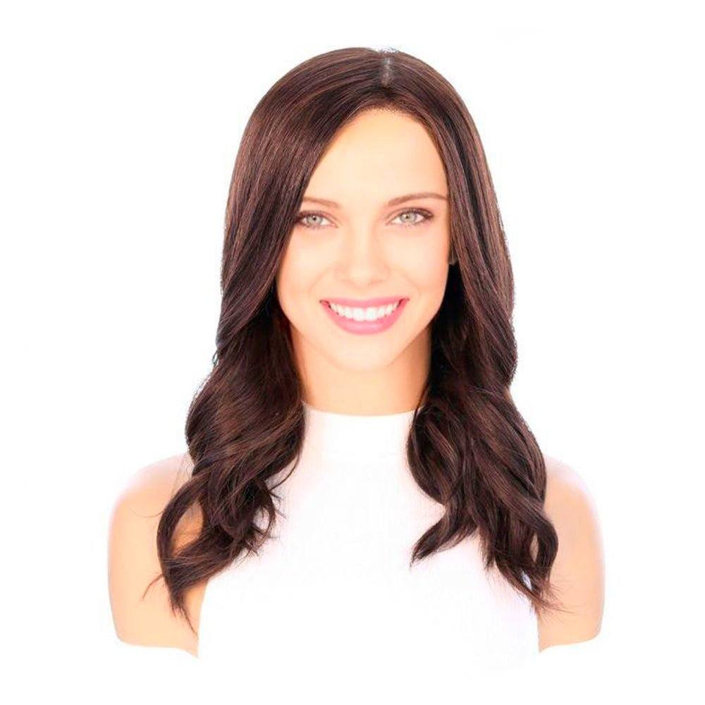 18" Princess Silk Top Wig Dark Brown