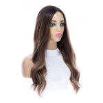 24" Divine Lace Top Topper Medium Brown Balayage w/ Rooting