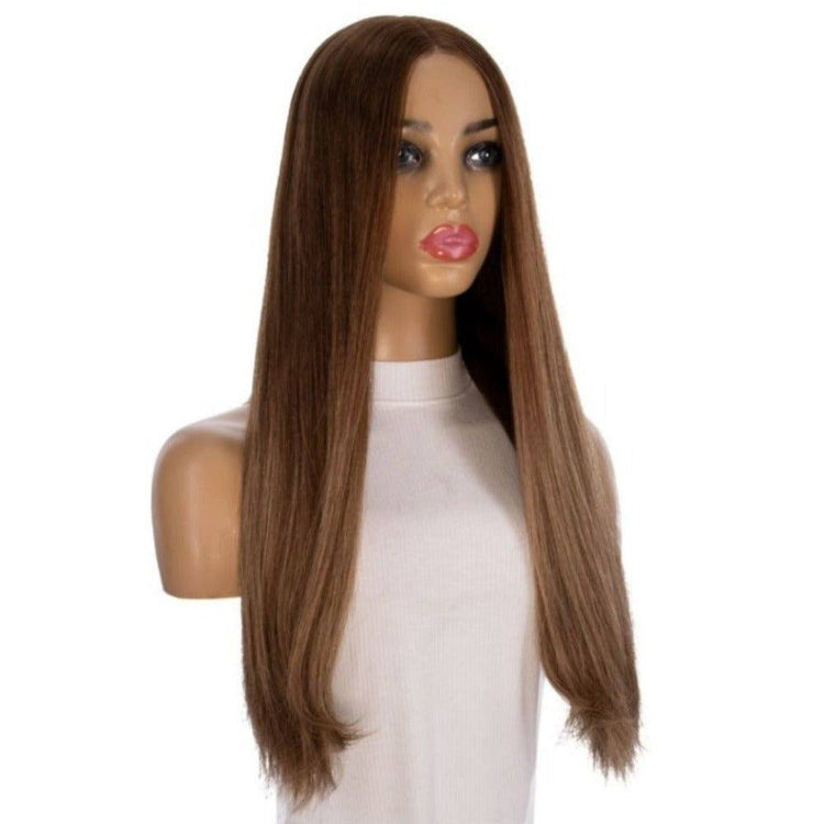 24" Divine Lace Top Wig Light Brown Babylight w/ Rooting