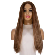 24" Divine Lace Top Wig Light Brown Babylight w/ Rooting
