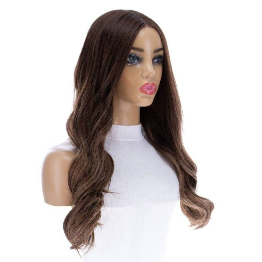 24" Divine Lace Top Wig Medium Brown Balayage
