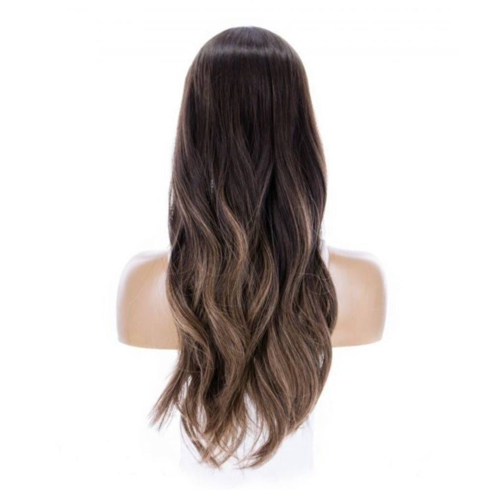 24" Divine Lace Top Topper Dark Brown Balayage
