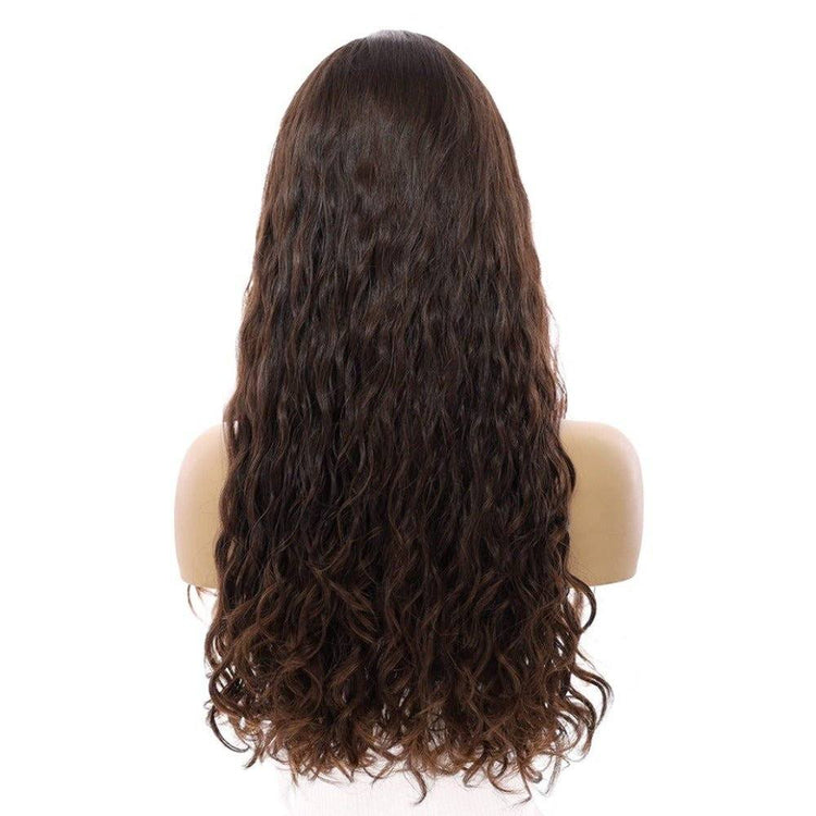 24" Luxe Silk Top Wig #4 Dark Brown Wavy