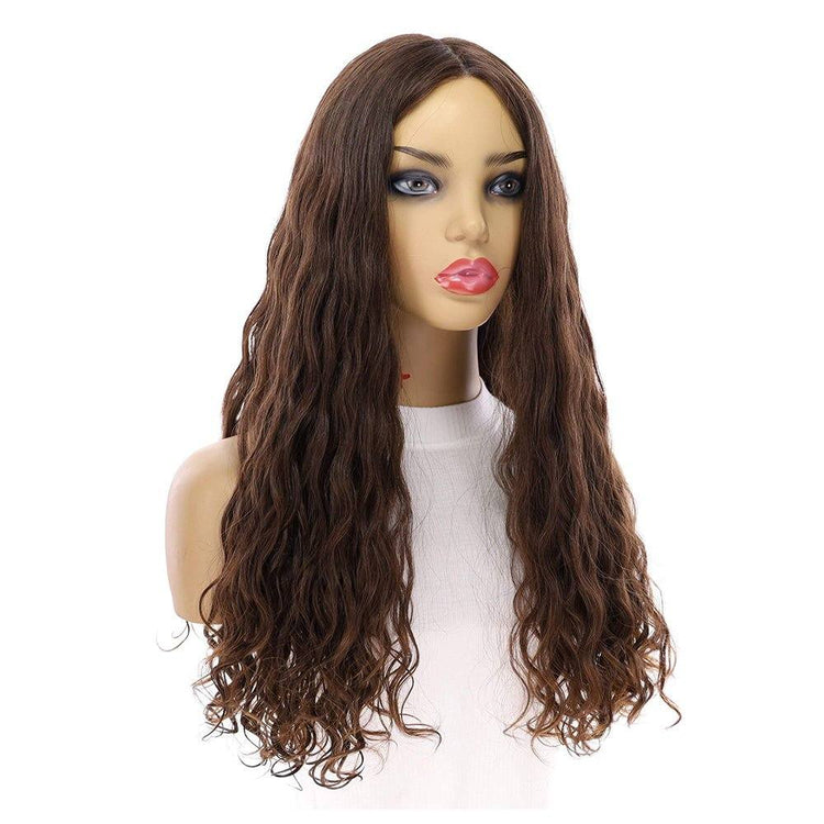 24" Luxe Silk Top Wig #5 Wavy Dark Brown Wavy