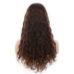 24" Luxe Silk Top Wig #5 Wavy Dark Brown Wavy