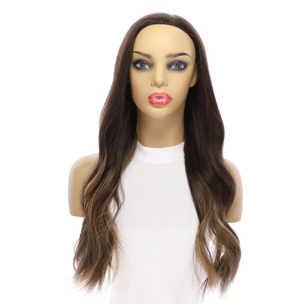 24" 3/4 Bandfall Wig Dark Brown Balayage