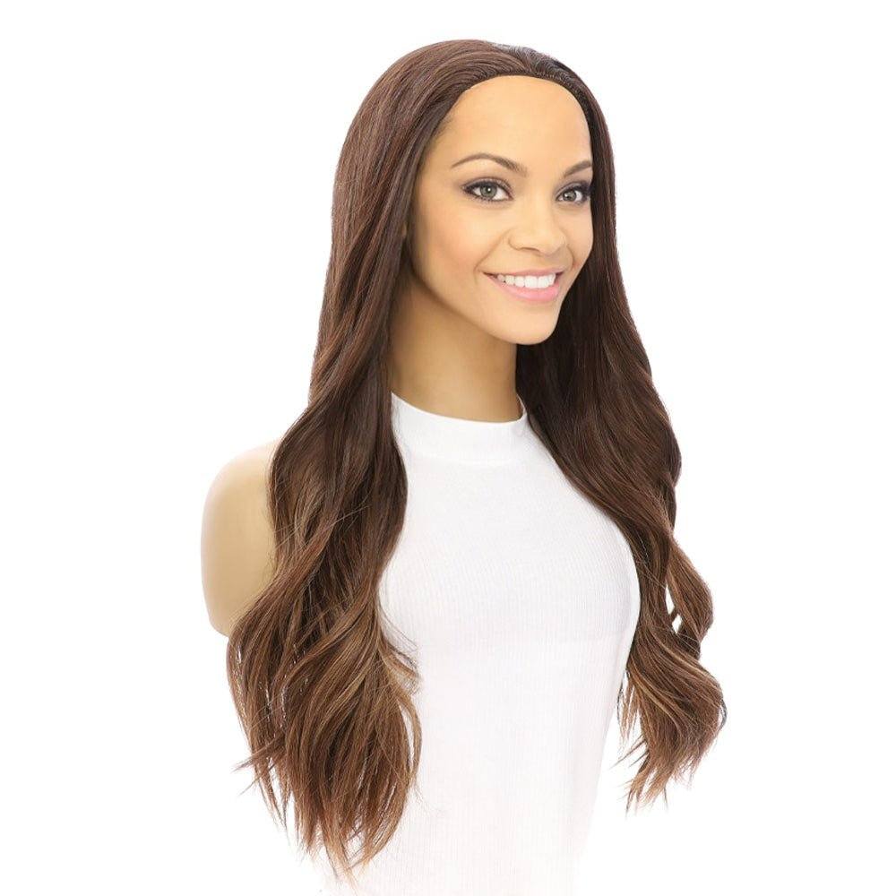 4 Bandfall Wig Medium Brown Balayage
