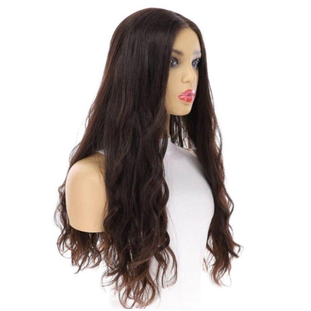 24" Divine Luxe Lace Top Wig #1B Black Wavy