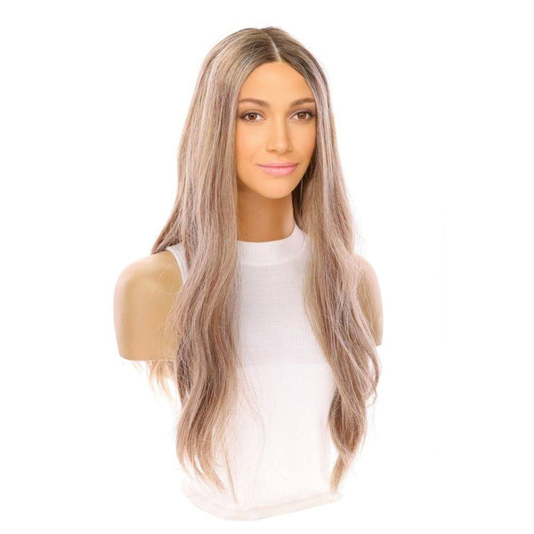 24" Divine Lace Top Wig Ashy Blonde w/ Highlights