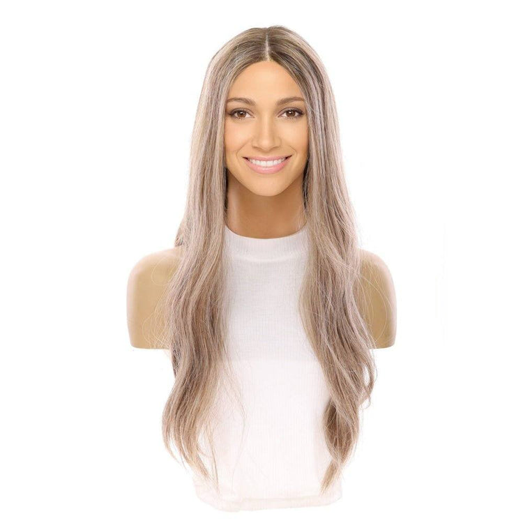 24" Divine Lace Top Wig Ashy Blonde w/ Highlights