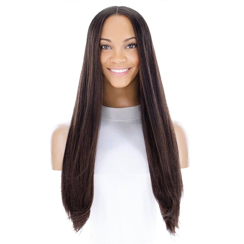 24" Divine Lace Top Wig Dark Brown Balayage