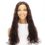 24" Divine Lace Top Wig Dark Brown Wavy
