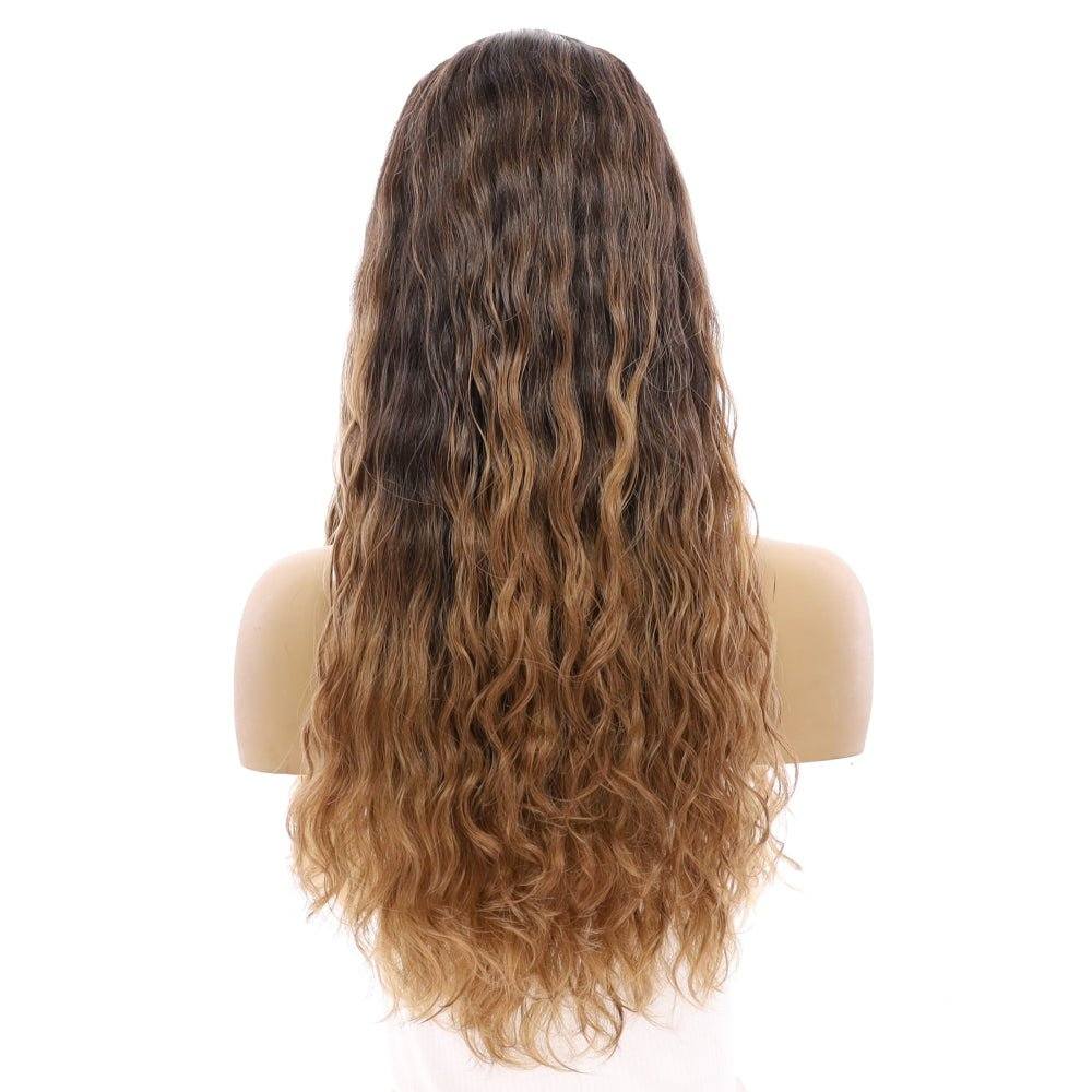 24" Divine Lace Top Wig Medium Brown Ombre Wavy
