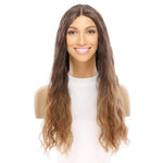 24" Divine Lace Top Wig Medium Brown Ombre Wavy
