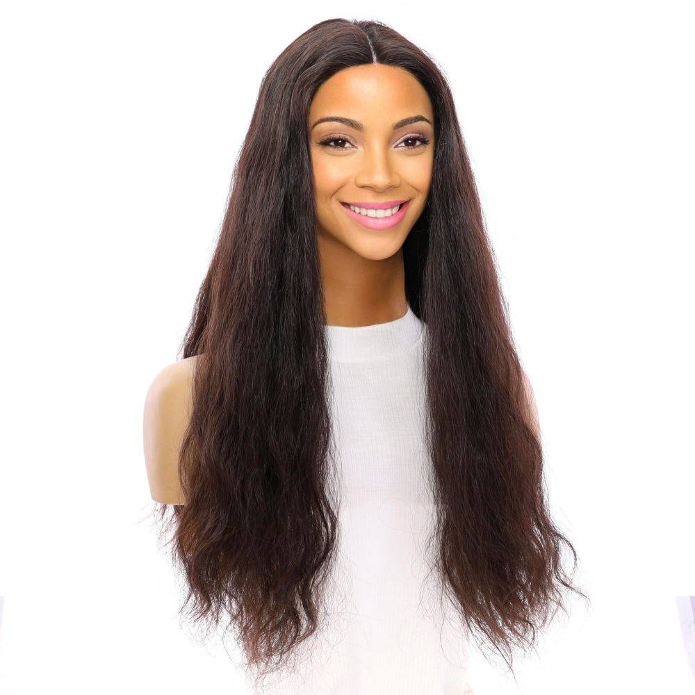 24" Divine Lace Top Wig Soft Black Wavy